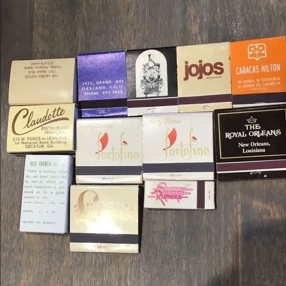 Set of 12 vintage, unused match books